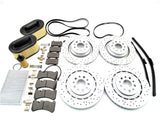 Maserati Ghibli Quattroporte brake pads rotors filters belt service kit #857 14-16