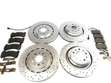 Maserati Ghibli Quattroporte 2014-16 front rear brake pads & rotors LOW DUST #519