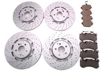 Mercedes E63 AMG S front rear brake pads & rotors Low Dust TopEuro #2702