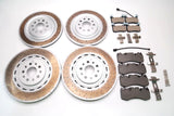 Maserati Ghibli 3.8 Trofeo front rear brake pads & dimpled rotors Epd #1890