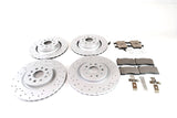 Maserati Ghibli Base front rear brake pads drilled upgraded rotors #1433