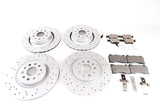 Maserati Ghibli Base front rear brake pads drilled upgraded rotors #1433