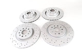 Maserati Ghibli Base front and rear drilled upgraded rotors #1434