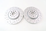 Maserati Ghibli Base front rear brake drilled upgraded rotors #1299