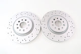 Maserati Ghibli Base front brake pads & drilled upgraded rotors #1301