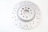 Maserati Ghibli Base front rear brake drilled upgraded rotors #1299