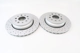 Maserati Ghibli Base front rear brake pads & drilled upgraded rotors #1298