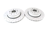 Maserati Ghibli Base rear brake pads & drilled upgraded rotors #1302