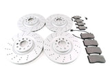 Alfa Romeo Stelvio front rear brake pads & rotors drilled upgrade Epd #1310